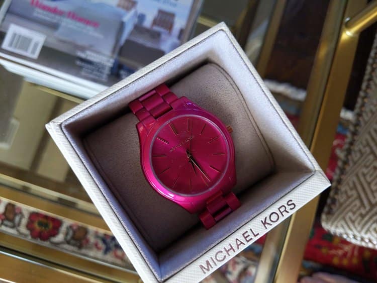 pink Michael Kors watch